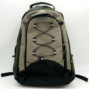 Nike Green & Beige Backpack With Black Accents Durable Polyester & Nylon Adjusta
